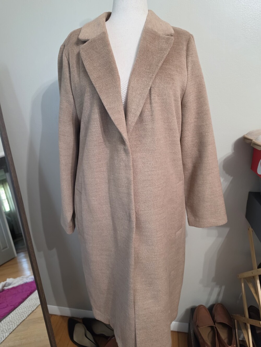H&M Light Camel Color Trench Oversized Look - Soft NWT